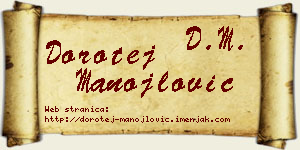 Dorotej Manojlović vizit kartica